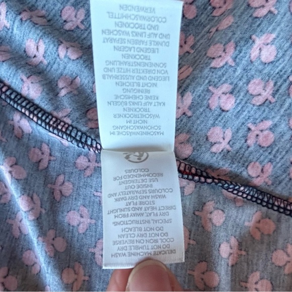 Boden Long Sleeve Dress Navy Blue with Red Flower Design, size 8R - Picture 8 of 9